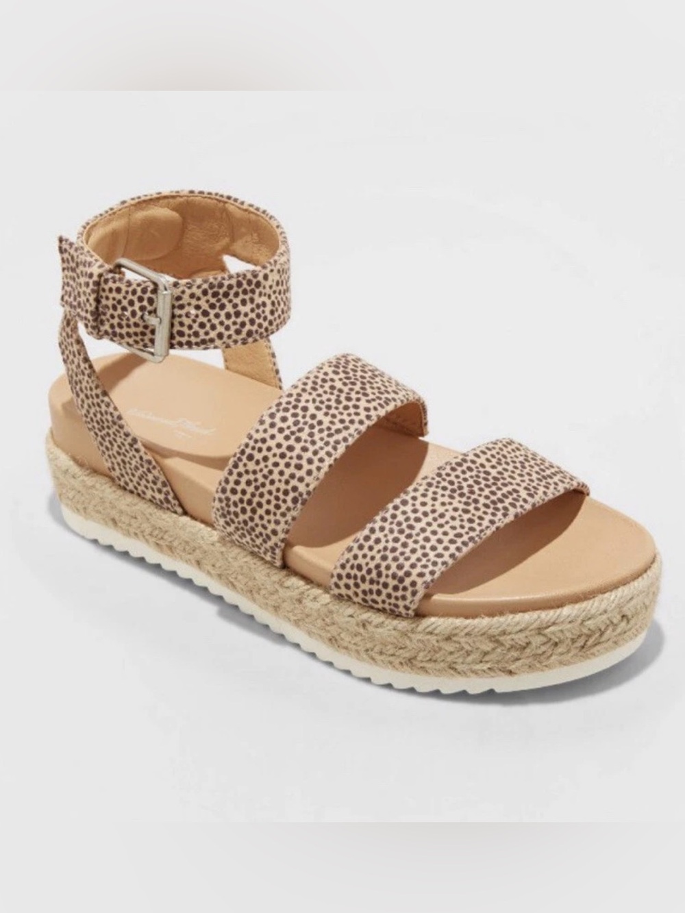 Universal Thread Annie Platform Chunky Leopard Espadrille Sandal Women’s Size 6